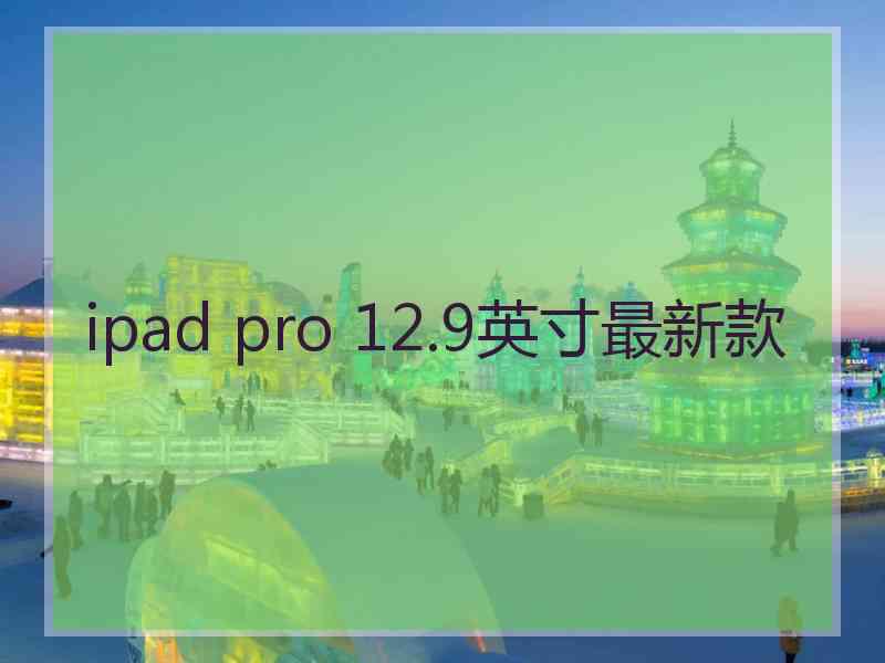 ipad pro 12.9英寸最新款