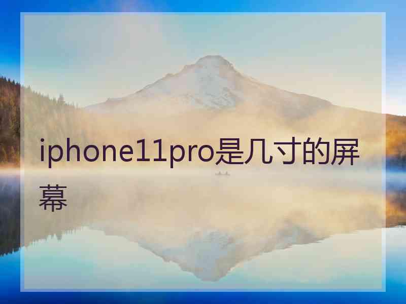 iphone11pro是几寸的屏幕