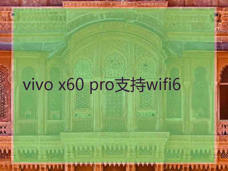 vivo x60 pro支持wifi6