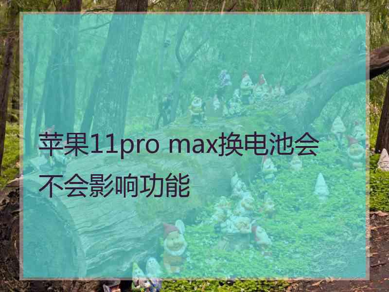 苹果11pro max换电池会不会影响功能