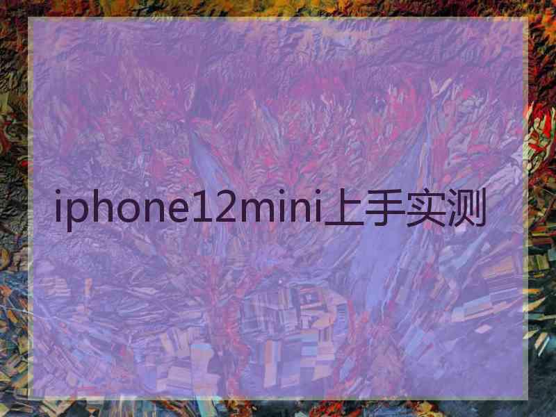 iphone12mini上手实测