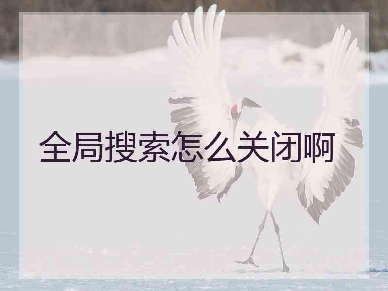 全局搜索怎么关闭啊