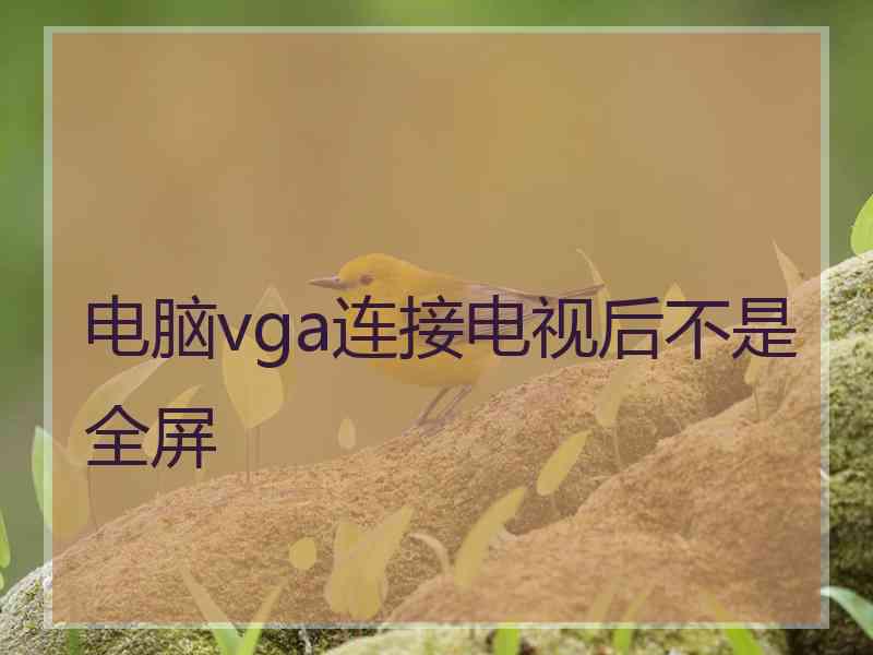 电脑vga连接电视后不是全屏