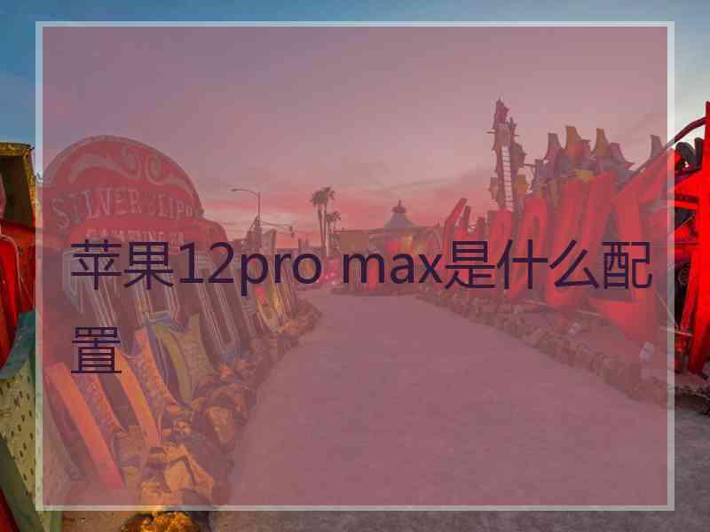 苹果12pro max是什么配置