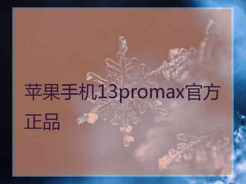 苹果手机13promax官方正品