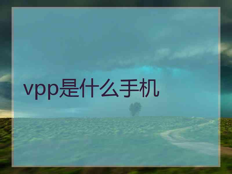 vpp是什么手机