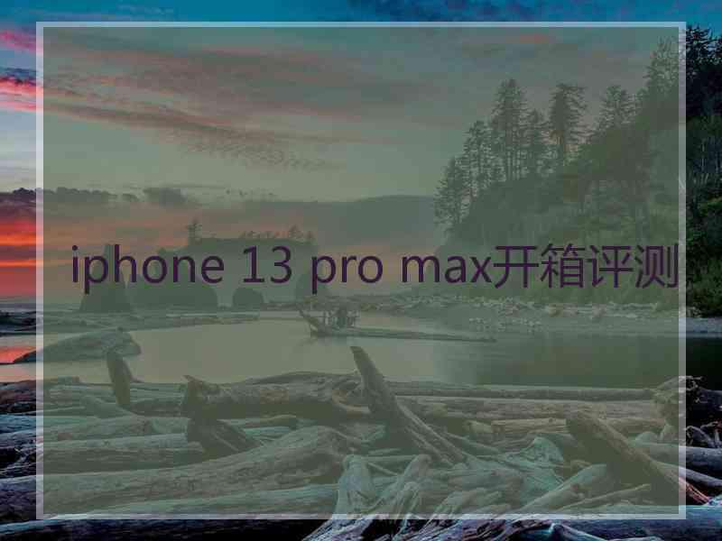 iphone 13 pro max开箱评测