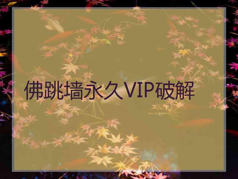 佛跳墙永久VIP破解