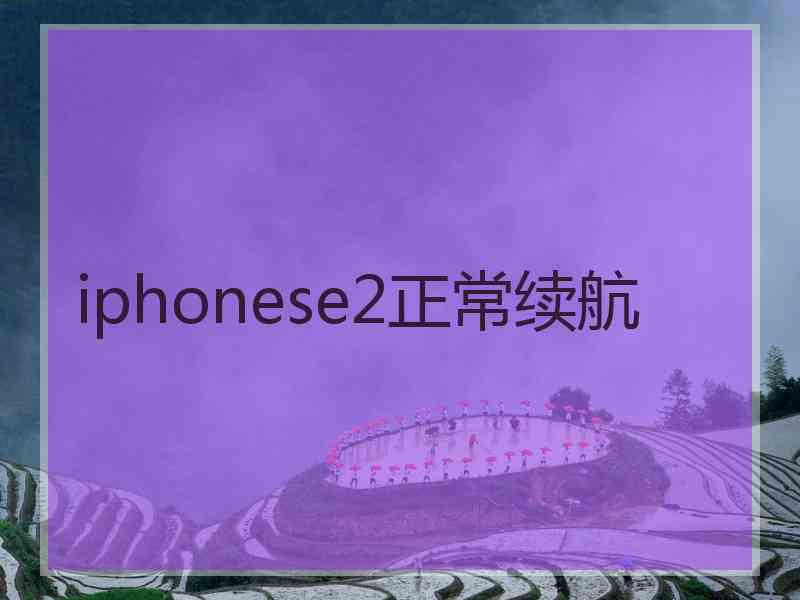 iphonese2正常续航