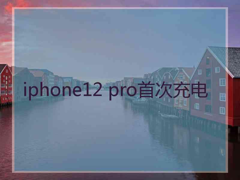 iphone12 pro首次充电