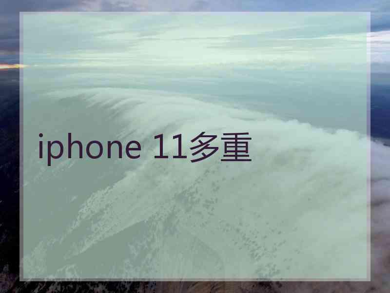 iphone 11多重