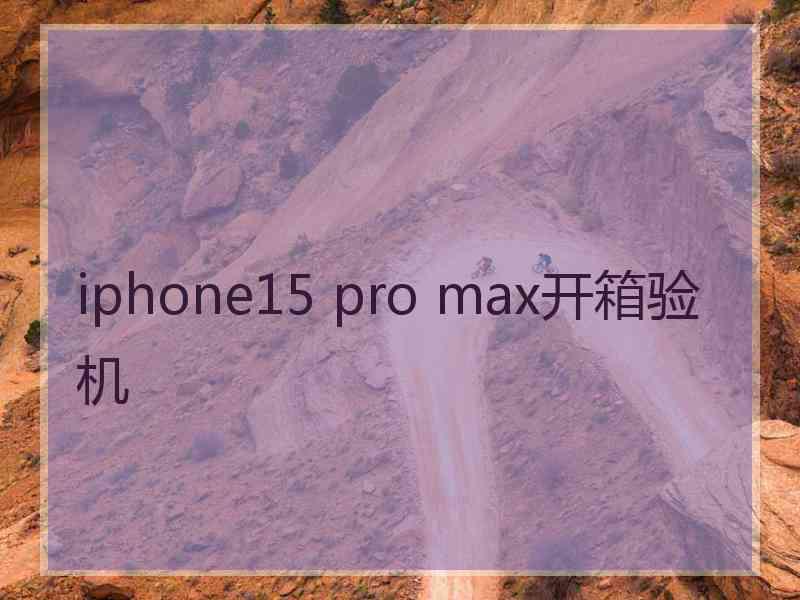 iphone15 pro max开箱验机