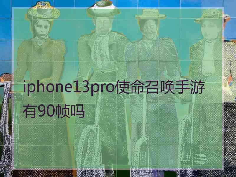 iphone13pro使命召唤手游有90帧吗