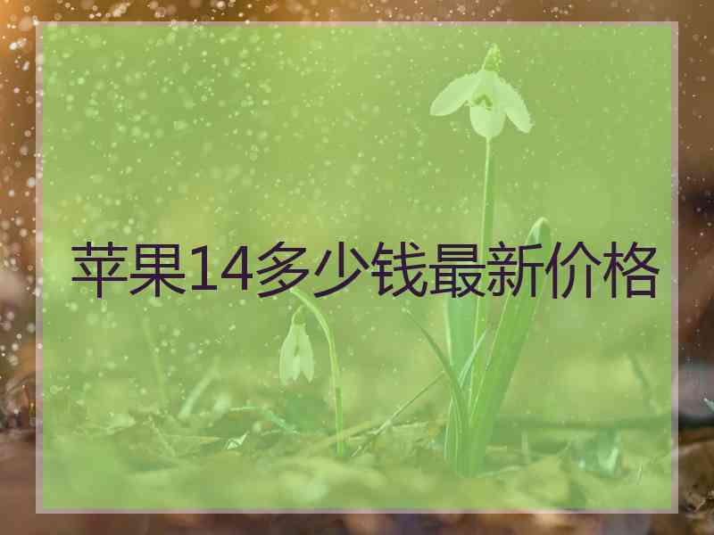 苹果14多少钱最新价格