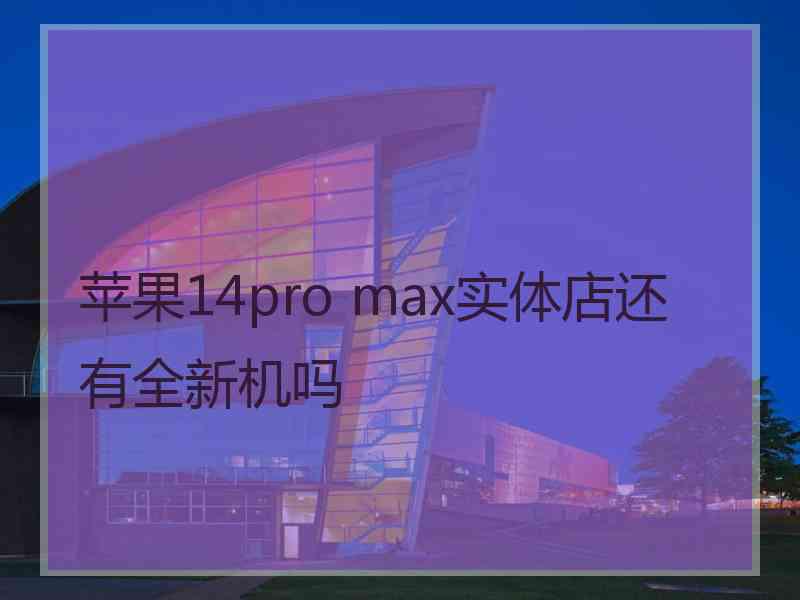 苹果14pro max实体店还有全新机吗