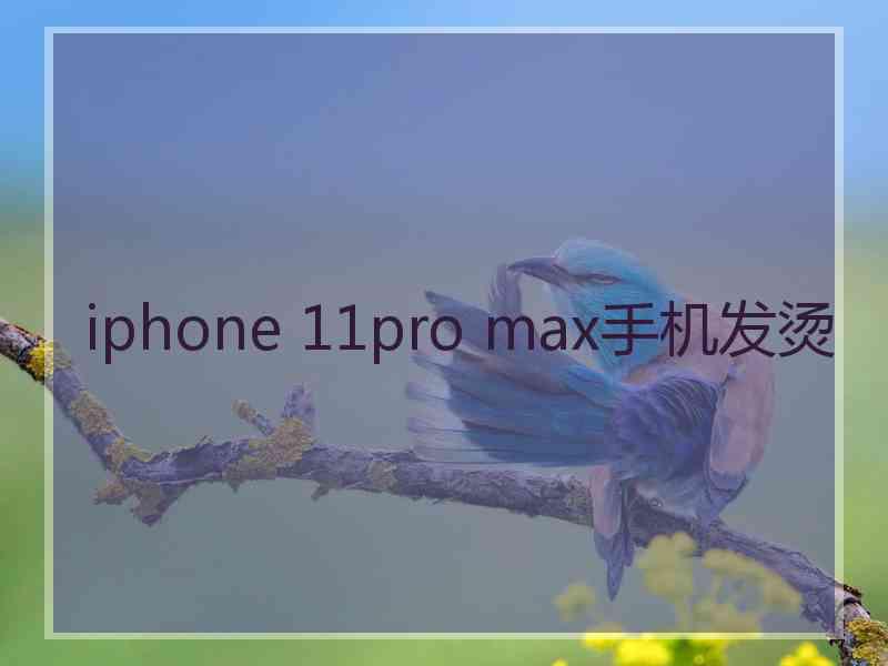 iphone 11pro max手机发烫