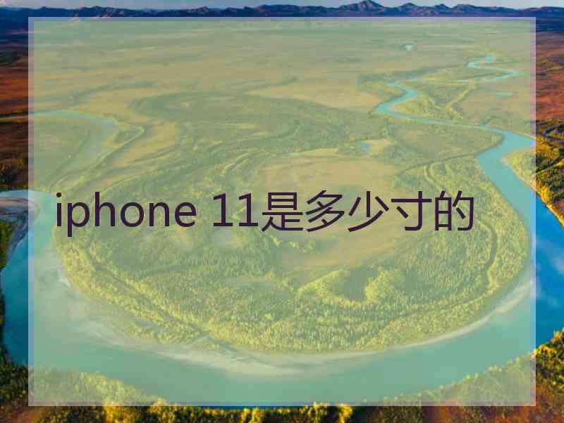 iphone 11是多少寸的