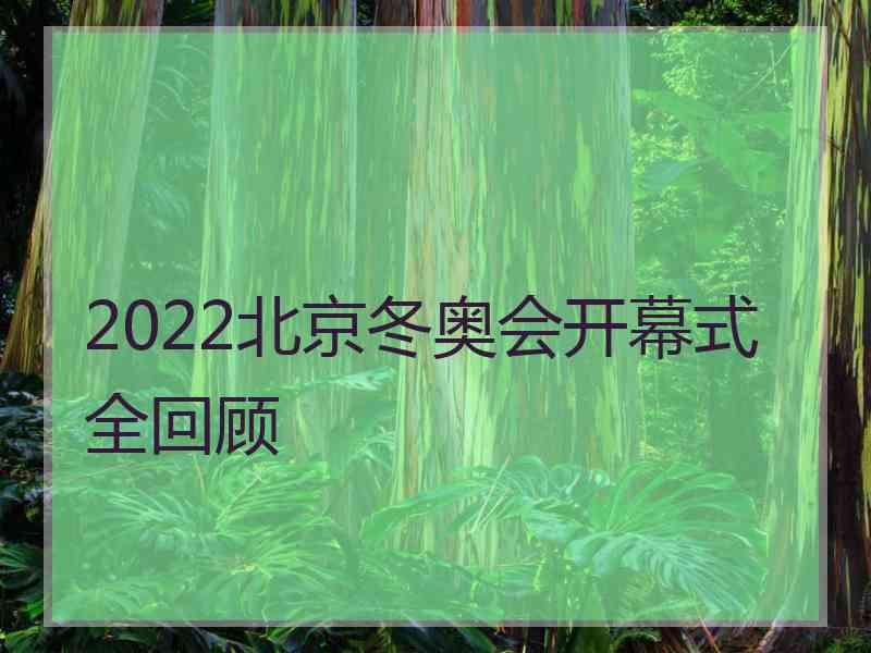 2022北京冬奥会开幕式全回顾