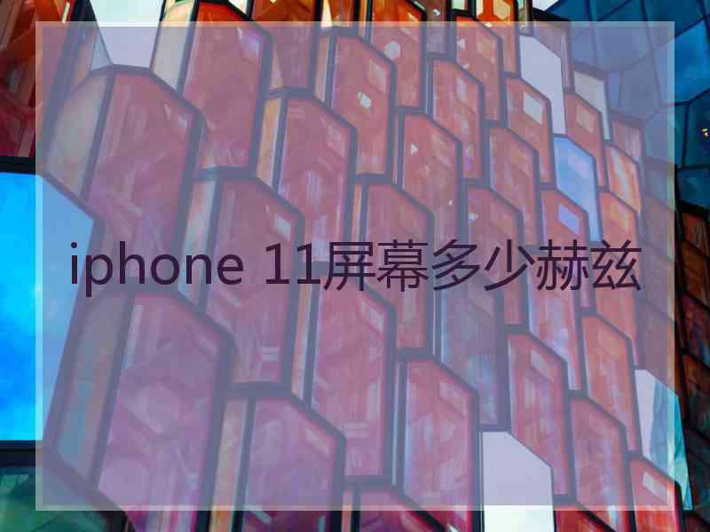 iphone 11屏幕多少赫兹