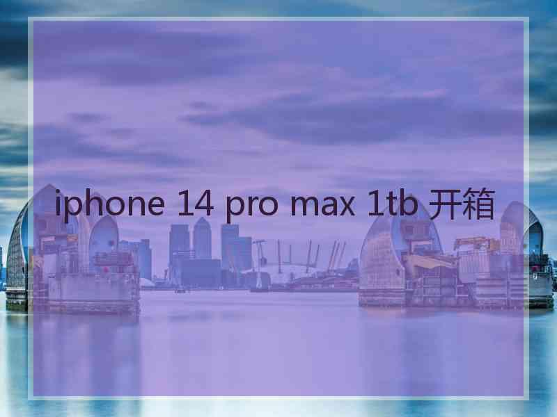 iphone 14 pro max 1tb 开箱