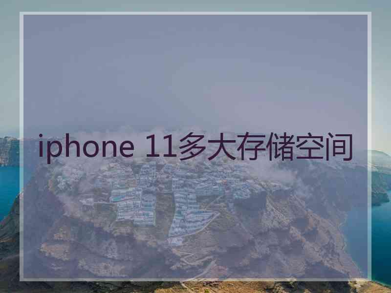 iphone 11多大存储空间