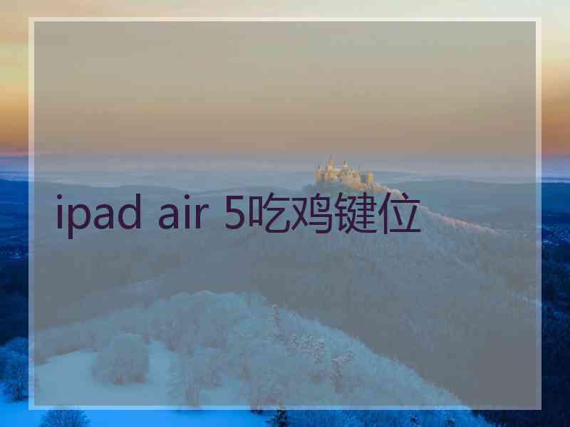 ipad air 5吃鸡键位