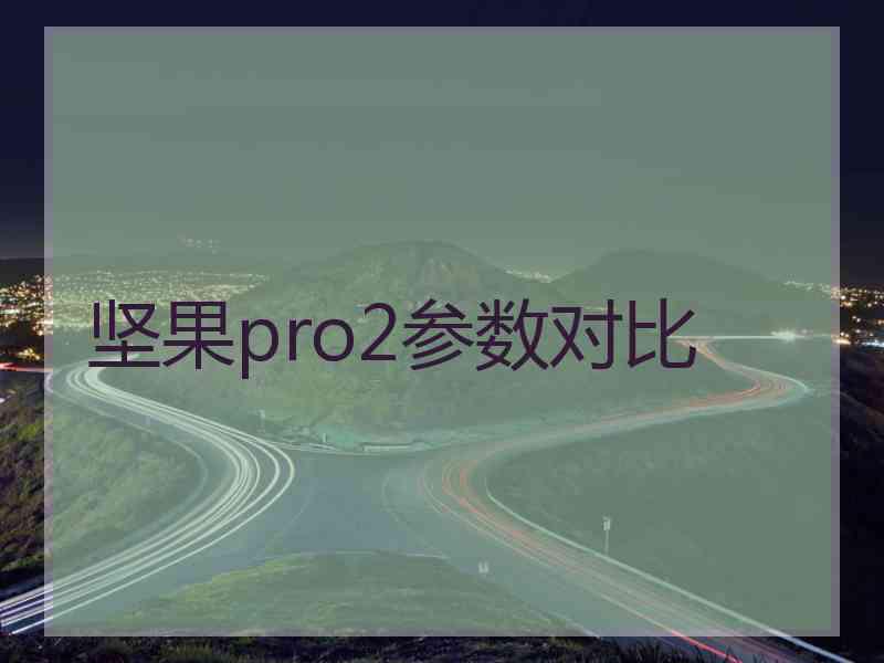 坚果pro2参数对比