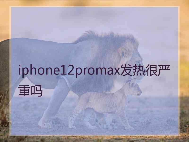 iphone12promax发热很严重吗