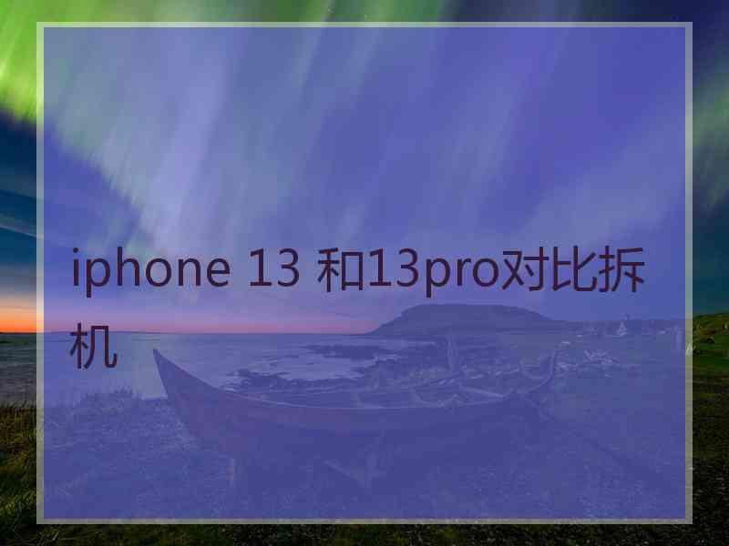 iphone 13 和13pro对比拆机