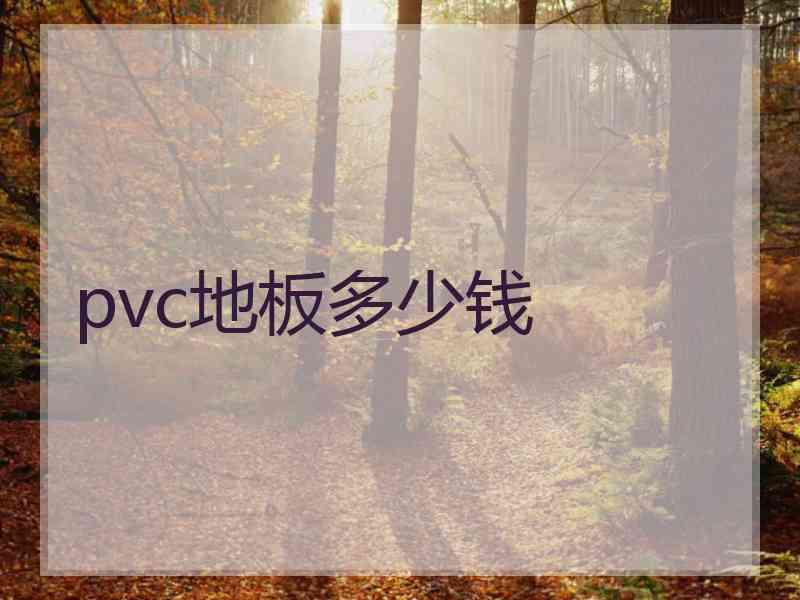 pvc地板多少钱