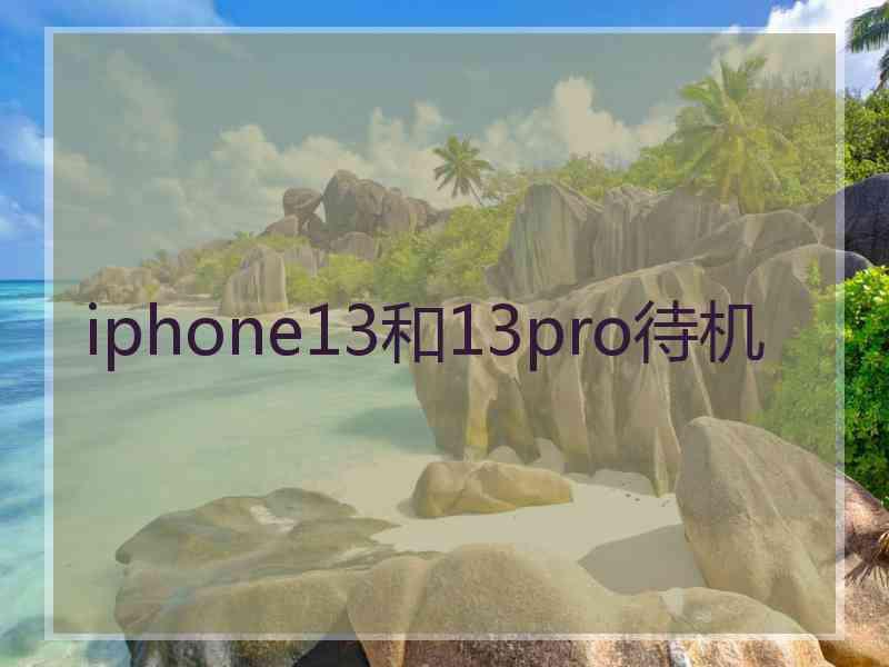 iphone13和13pro待机