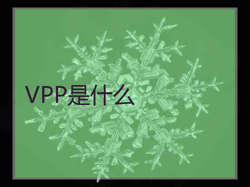 VPP是什么