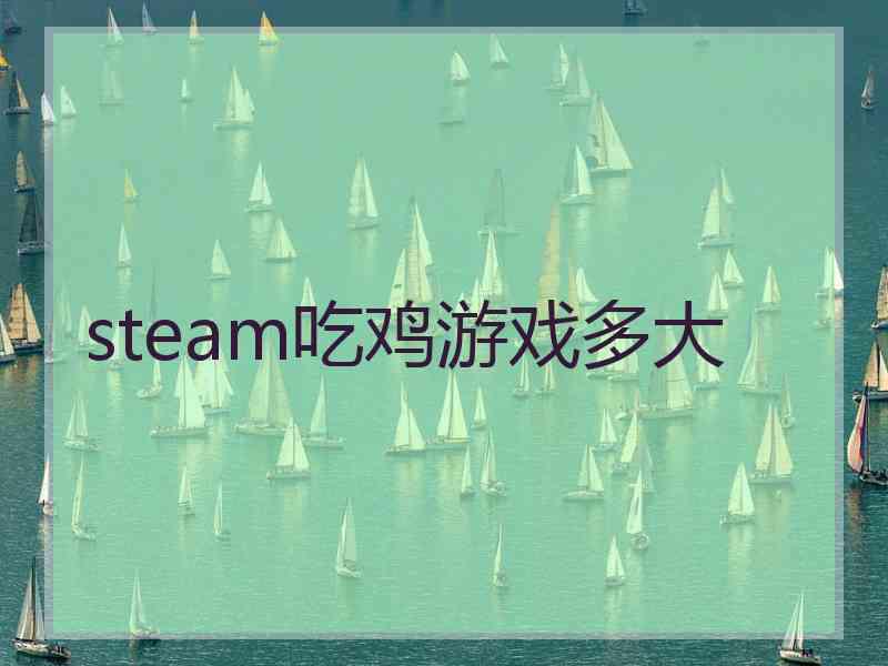 steam吃鸡游戏多大