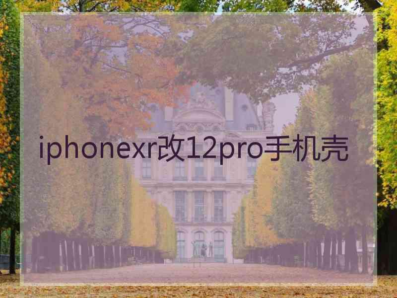 iphonexr改12pro手机壳