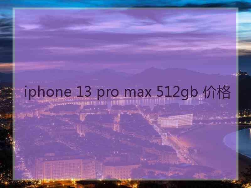 iphone 13 pro max 512gb 价格