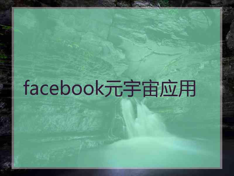 facebook元宇宙应用