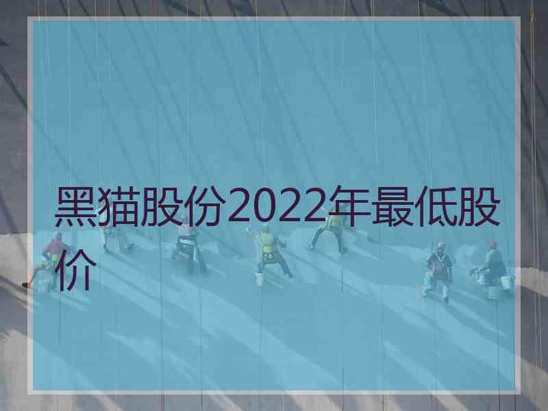 黑猫股份2022年最低股价