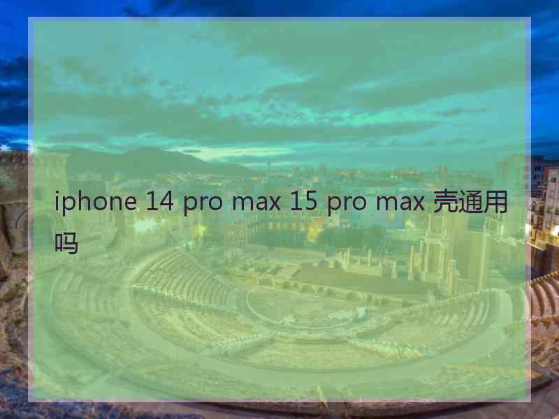 iphone 14 pro max 15 pro max 壳通用吗