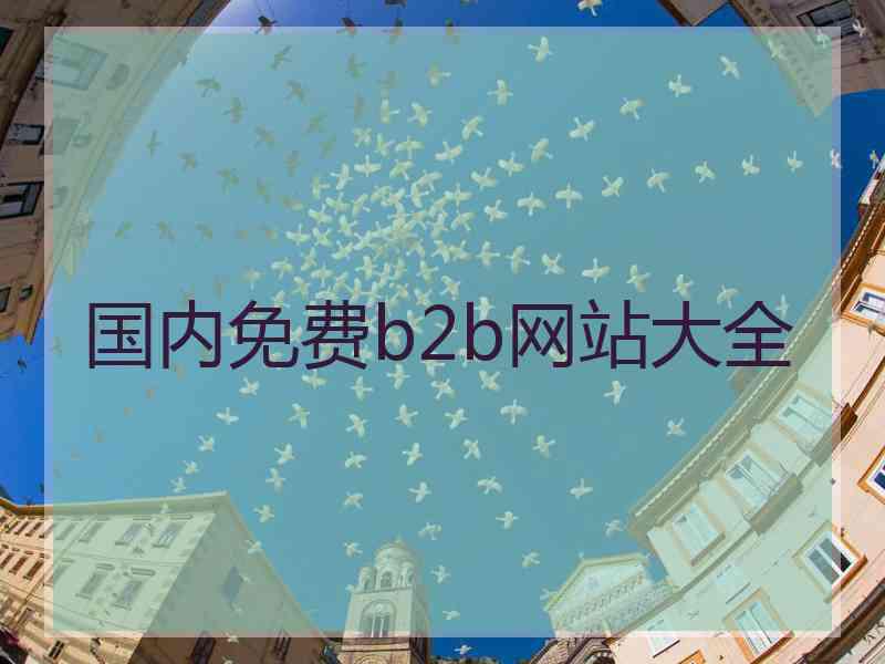 国内免费b2b网站大全