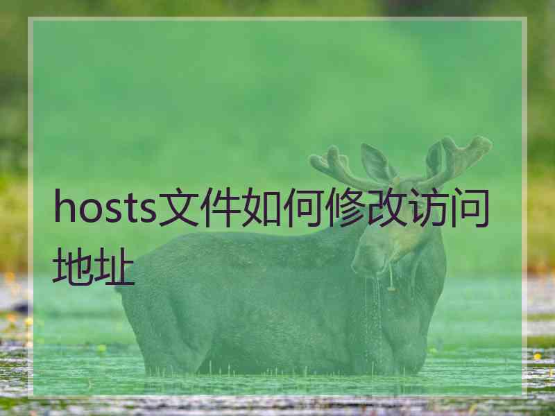 hosts文件如何修改访问地址