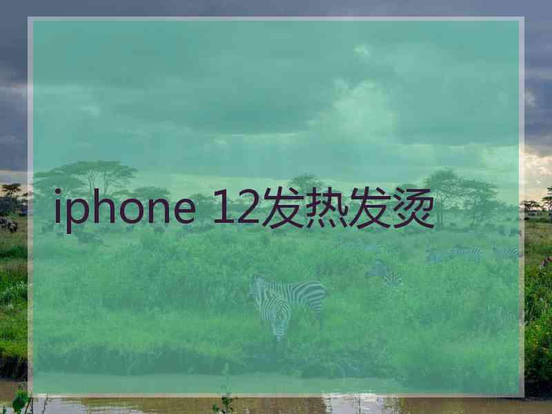 iphone 12发热发烫