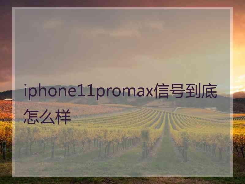 iphone11promax信号到底怎么样