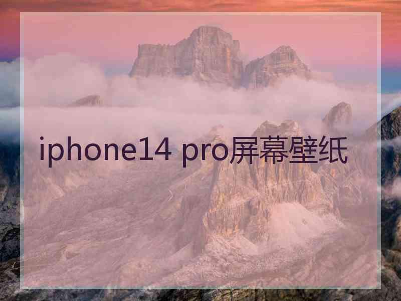 iphone14 pro屏幕壁纸