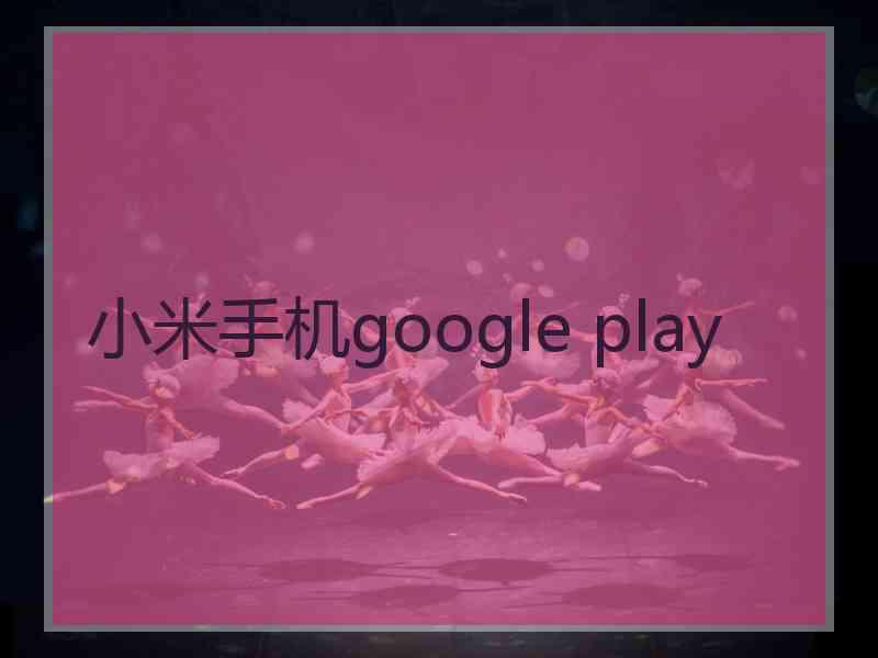 小米手机google play