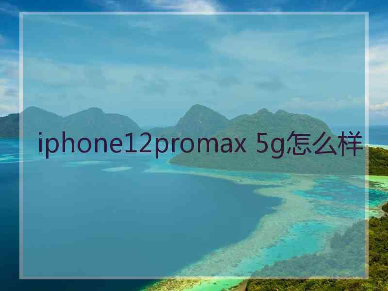 iphone12promax 5g怎么样