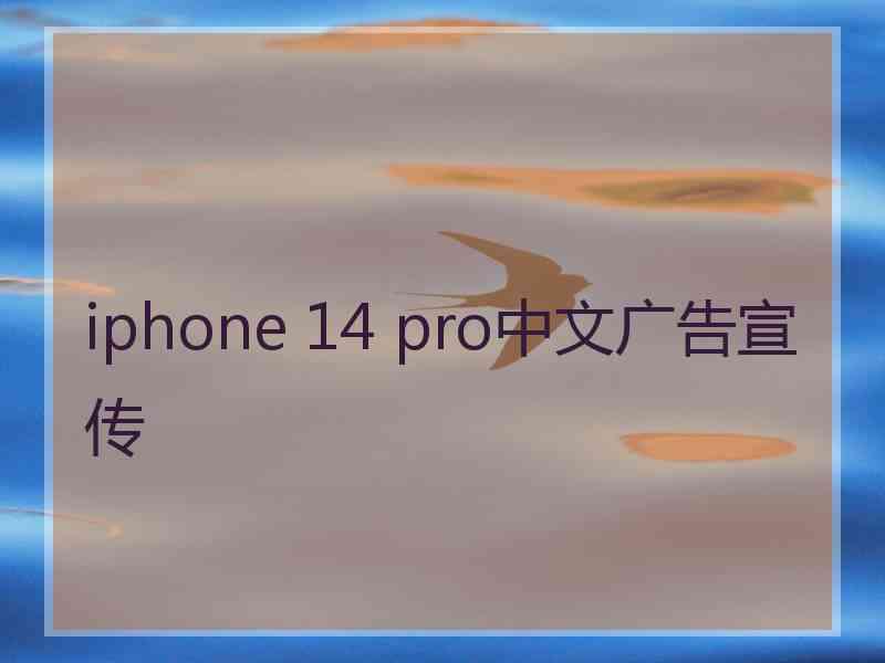 iphone 14 pro中文广告宣传