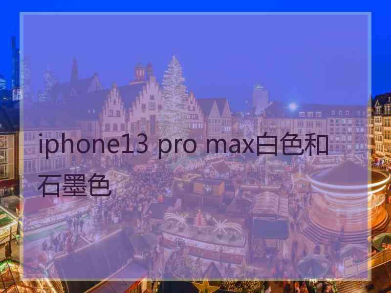 iphone13 pro max白色和石墨色