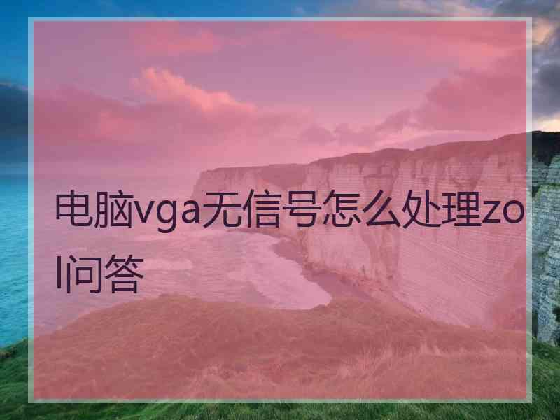 电脑vga无信号怎么处理zol问答