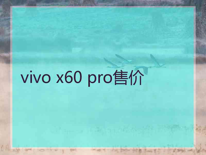 vivo x60 pro售价