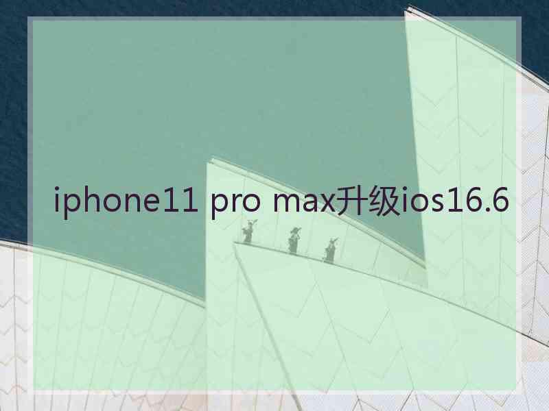 iphone11 pro max升级ios16.6